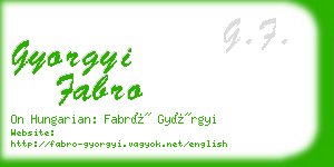 gyorgyi fabro business card